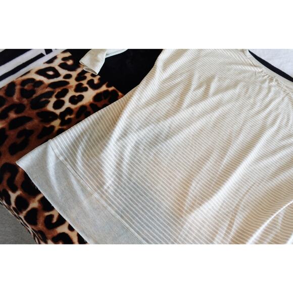 FLASH SALE 🍒 tunic top Oatmeal and white striped size XXL - Picture 11 of 12